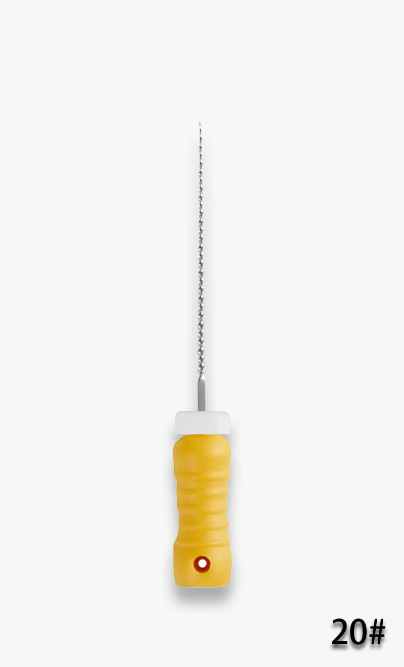 根管预备     高品质不锈钢材质        特殊工艺制成的三头螺纹k锉